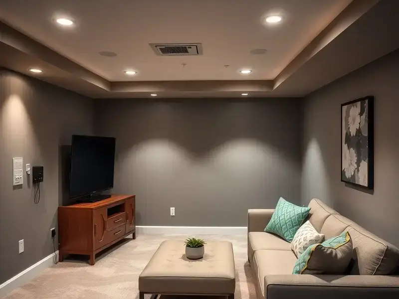 Basement suite electrical finish