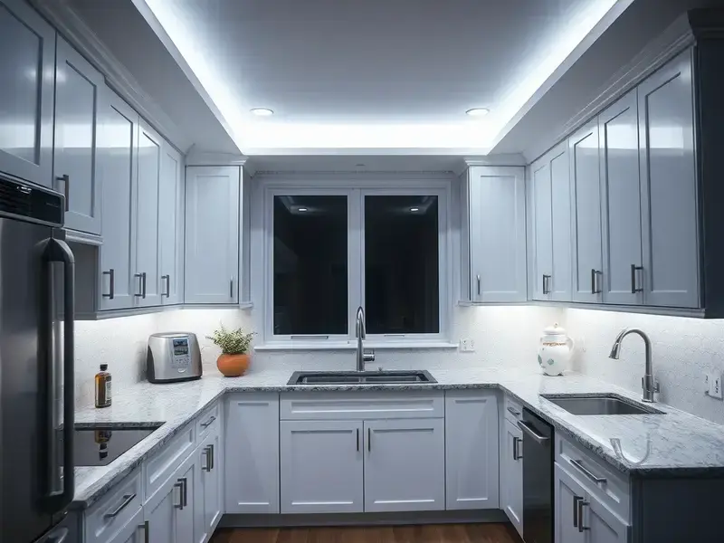 Kitchen lighting and electrical renovation