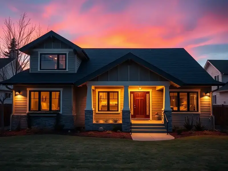 Modern home exterior lighting installation in Missoula